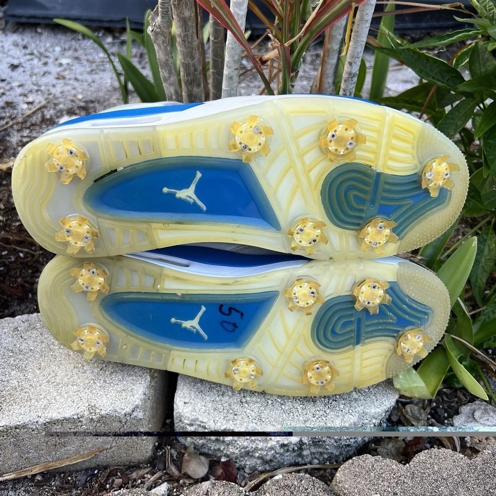 Jordan Air Jordan 4 Golf Cleats Military Blue White CU9981-101